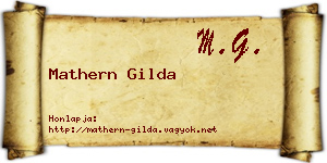 Mathern Gilda névjegykártya